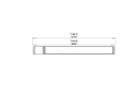 Ecosmart Fire Flex 140DB.BX1 Double Sided Fireplace Insert - Black Finish / Black Burner - ESF.FX.140DB.BX1.B